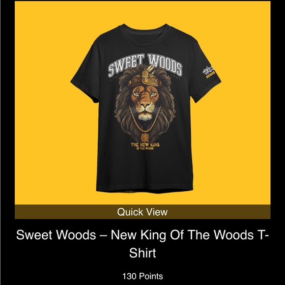 AUTHENTIC Sweet Woods - New KIng of the Woods T-Shirt - Picture 1 of 3
